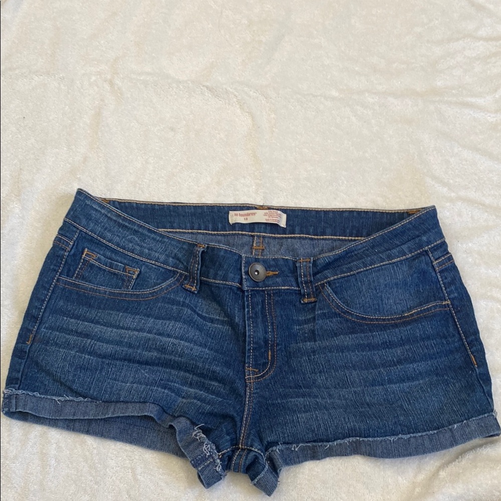 No Boundaries Blue Jean Shorts Cut-Off Style